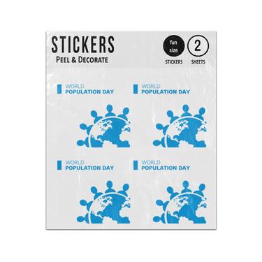 Picture of Blue World Population Day Sticker Sheets Twin Pack