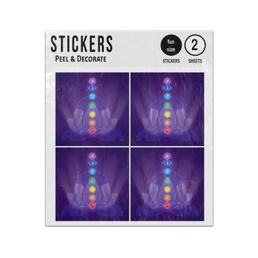 Picture of Body Chakras Illustration Sticker Sheets Twin Pack