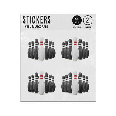 Picture of Bowling Pin Skittles Sticker Sheets Twin Pack