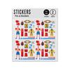 Picture of Boxer Sport Equipment Uniform Set Collection Sticker Sheets Twin Pack
