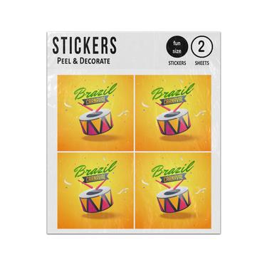Picture of Brazilian Carnival Drum Sticker Sheets Twin Pack