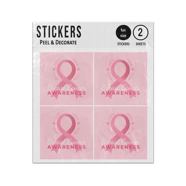 Picture of Breast Cancer Awareness Month Illustration Sticker Sheets Twin Pack
