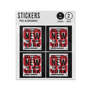 Picture of Brooklyn New York The Bronx 98 Sticker Sheets Twin Pack