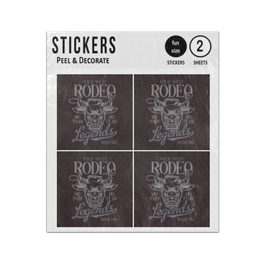 Picture of Bulls Head Rodeo Legend No Pain No Fear Sticker Sheets Twin Pack