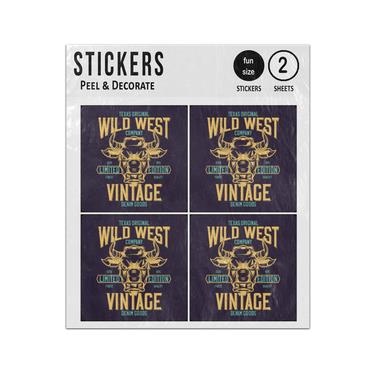 Picture of Bulls Head Wild West Vintage Sticker Sheets Twin Pack