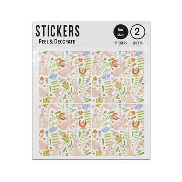 Picture of Bunny Rabbits Seamless Pattern Sticker Sheets Twin Pack