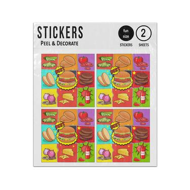 Picture of Burger Comic Book Page Sticker Sheets Twin Pack