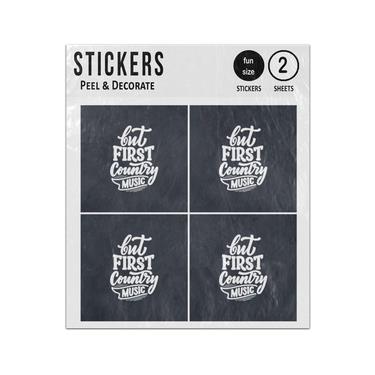 Picture of But First Country Music Saying Sticker Sheets Twin Pack