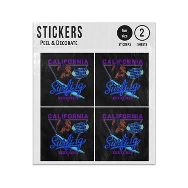 Picture of California Surfing Paradise Best Waves Forever Sticker Sheets Twin Pack