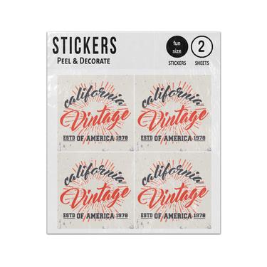 Picture of California Vintage Estd Of America Sticker Sheets Twin Pack