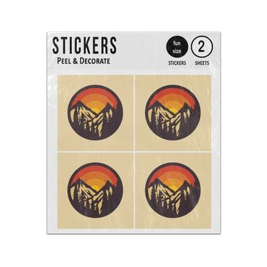 Picture of Camp Hike Mountain Nature Simple Illustration Sticker Sheets Twin Pack