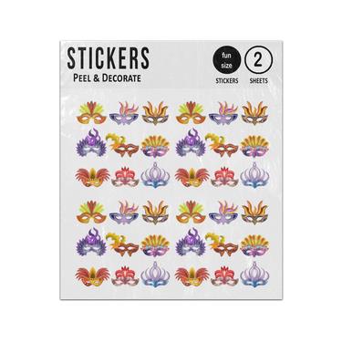 Picture of Carnival Celebration Masks Icon Collection Sticker Sheets Twin Pack