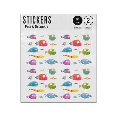 Picture of Cartoon Fish Collection Kids Designs Sticker Sheets Twin Pack