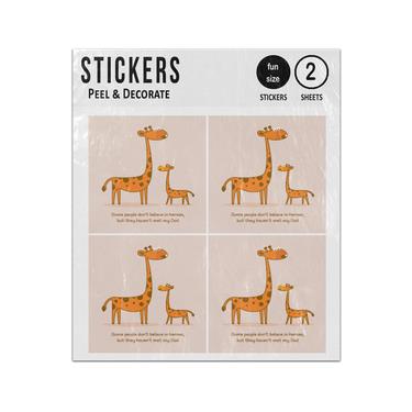 Picture of Cartoon Giraffe Father Son Hero Sticker Sheets Twin Pack