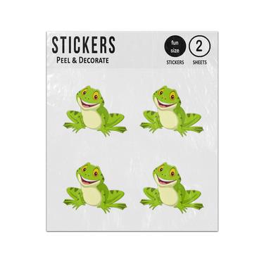 Picture of Cartoon Happy Frog Smiling Sticker Sheets Twin Pack