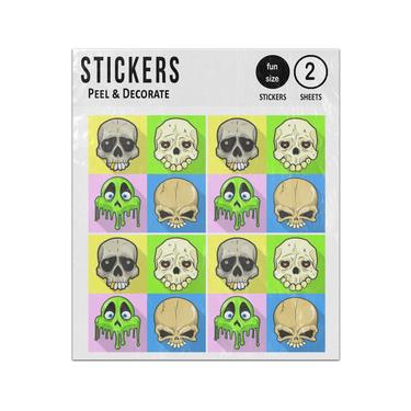 Picture of Cartoon Skull Collection Sticker Sheets Twin Pack