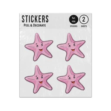 Picture of Cartoon Starfish Character Sticker Sheets Twin Pack