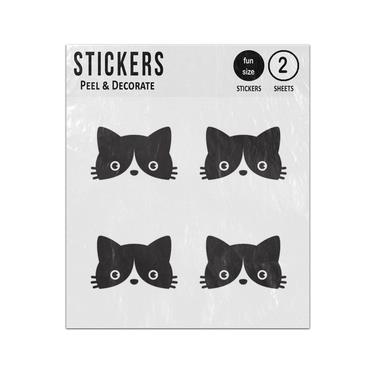 Picture of Cat Kitten Calico Cartoon Character Sticker Sheets Twin Pack