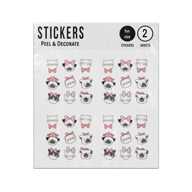 Picture of Cats Bow Ties Hair Bow Collection Sticker Sheets Twin Pack