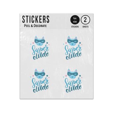 Picture of Cat Wearing Mask Super Dude Hero Sticker Sheets Twin Pack