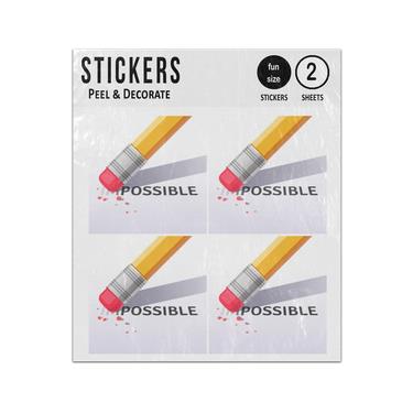 Picture of Changing Word Impossible Possible With Eraser Im Sticker Sheets Twin Pack