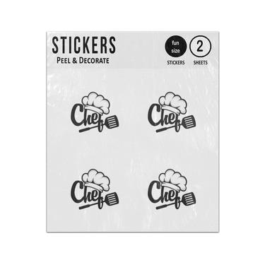 Picture of Chef Hat Spatula Barbeque Bbq Sticker Sheets Twin Pack