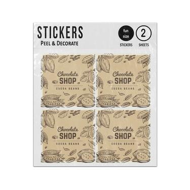 Picture of Chocolate Shop Cocoa Beans Vintage Sticker Sheets Twin Pack