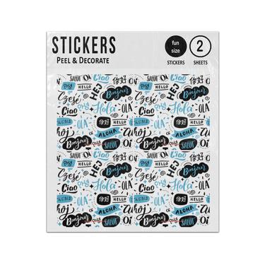 Picture of Ciao Salut Aloha Bonjour Oi Hola Hello In Different Languages Sticker Sheets Twin Pack