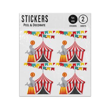 Picture of Circus Show Seal Tent Sticker Sheets Twin Pack
