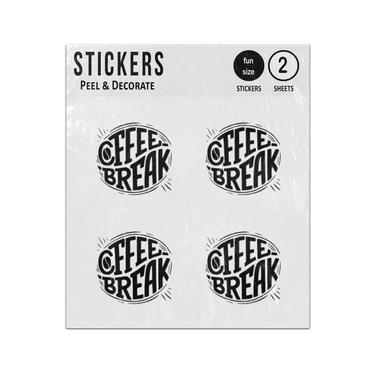 Picture of Coffee Break Beans Illustration Sticker Sheets Twin Pack