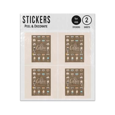 Picture of Coffee Guide Types Of Coffees Recipe Illustration Sticker Sheets Twin Pack