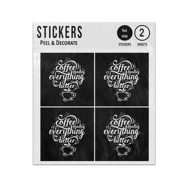 Picture of Coffee Makes Everything Better Writing Sticker Sheets Twin Pack