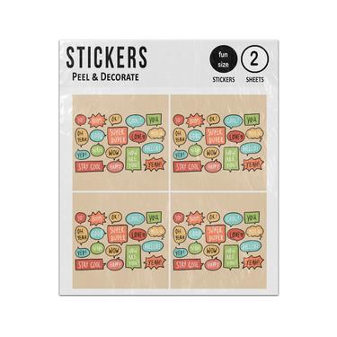 Picture of Collection Colorful Speech Bubbles Sticker Sheets Twin Pack