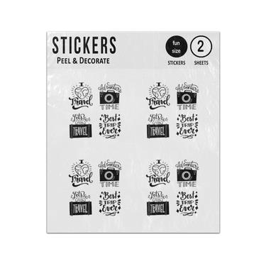 Picture of Collection Lettering Travel Motivational Quotes Sticker Sheets Twin Pack
