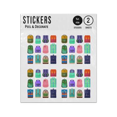 Picture of Colored Backpacks Illustration Collection Sticker Sheets Twin Pack