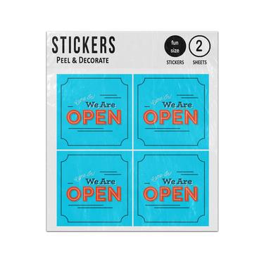 Picture of Come In We Are Open Ticket Style Sticker Sheets Twin Pack