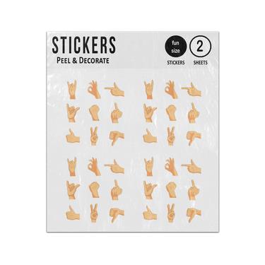 Picture of Common Cartoon Hand Signs Sticker Sheets Twin Pack