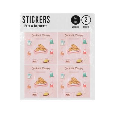 Picture of Cookies Recipe Ingredients Sticker Sheets Twin Pack