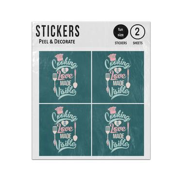 Picture of Cooking Is Love Made Visible Quote Sticker Sheets Twin Pack