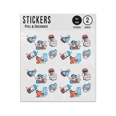 Picture of Cool Wow Omg Loyal Love Chill Sticker Sheets Twin Pack