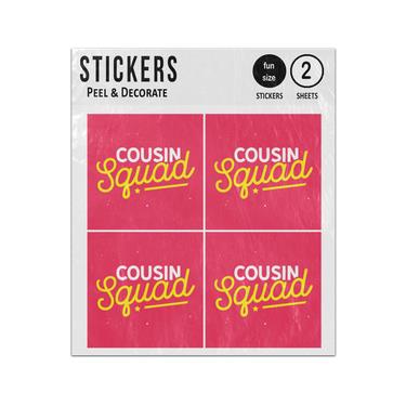 Picture of Cousin Squad Typography Sticker Sheets Twin Pack