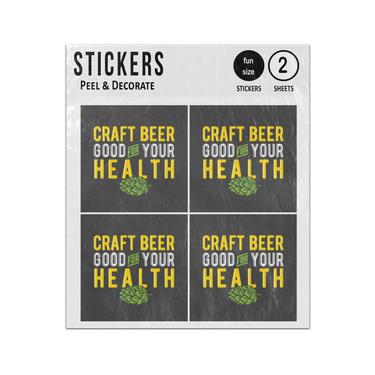 Picture of Craft Beer Good Your Health Hops Sticker Sheets Twin Pack