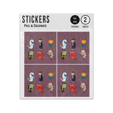 Picture of Creepy Set Halloween Characters Sticker Sheets Twin Pack