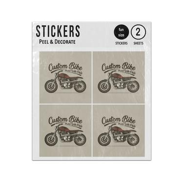 Picture of Custom Bike Motorcycle Build With Pride Vintage Illustration Sticker Sheets Twin Pack