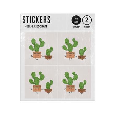 Picture of Cute Cactus Illustration Sticker Sheets Twin Pack