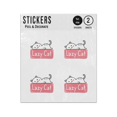 Picture of Cute Kawaii Lazy Cat Sticker Sheets Twin Pack