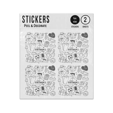 Picture of Dad Objects Fathers Day Doodles Set Collection Sticker Sheets Twin Pack