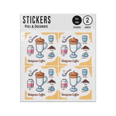 Picture of Dalgona Coffee Recipe Sticker Sheets Twin Pack