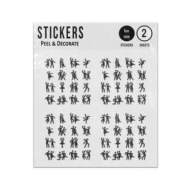 Picture of Dancing People Dance Class Silhouettes Sticker Sheets Twin Pack