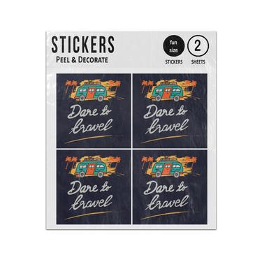 Picture of Dare To Travel Campervan Sticker Sheets Twin Pack